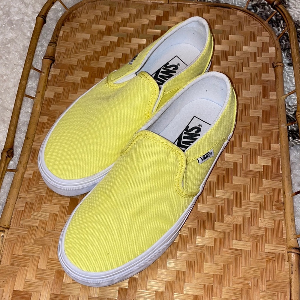 Bright Yellow Vans Slip Ons